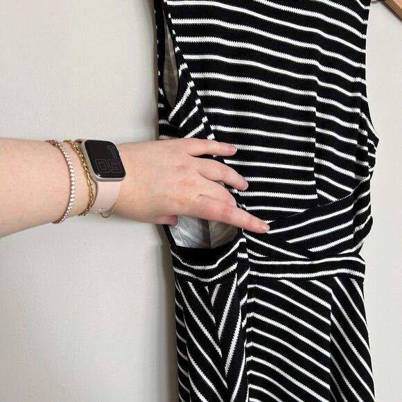 Xhilaration Striped Fit and Flare Cut Out Dress - Picture 4 of 8